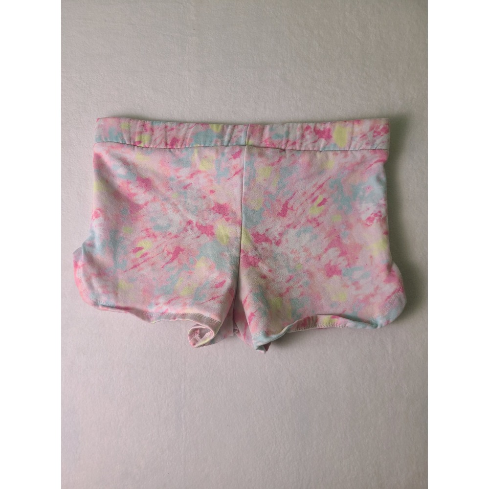 Layer 8 Fleece Shorts Kids S/ 7/8 Pink Tie Dye Athletic Loungewear